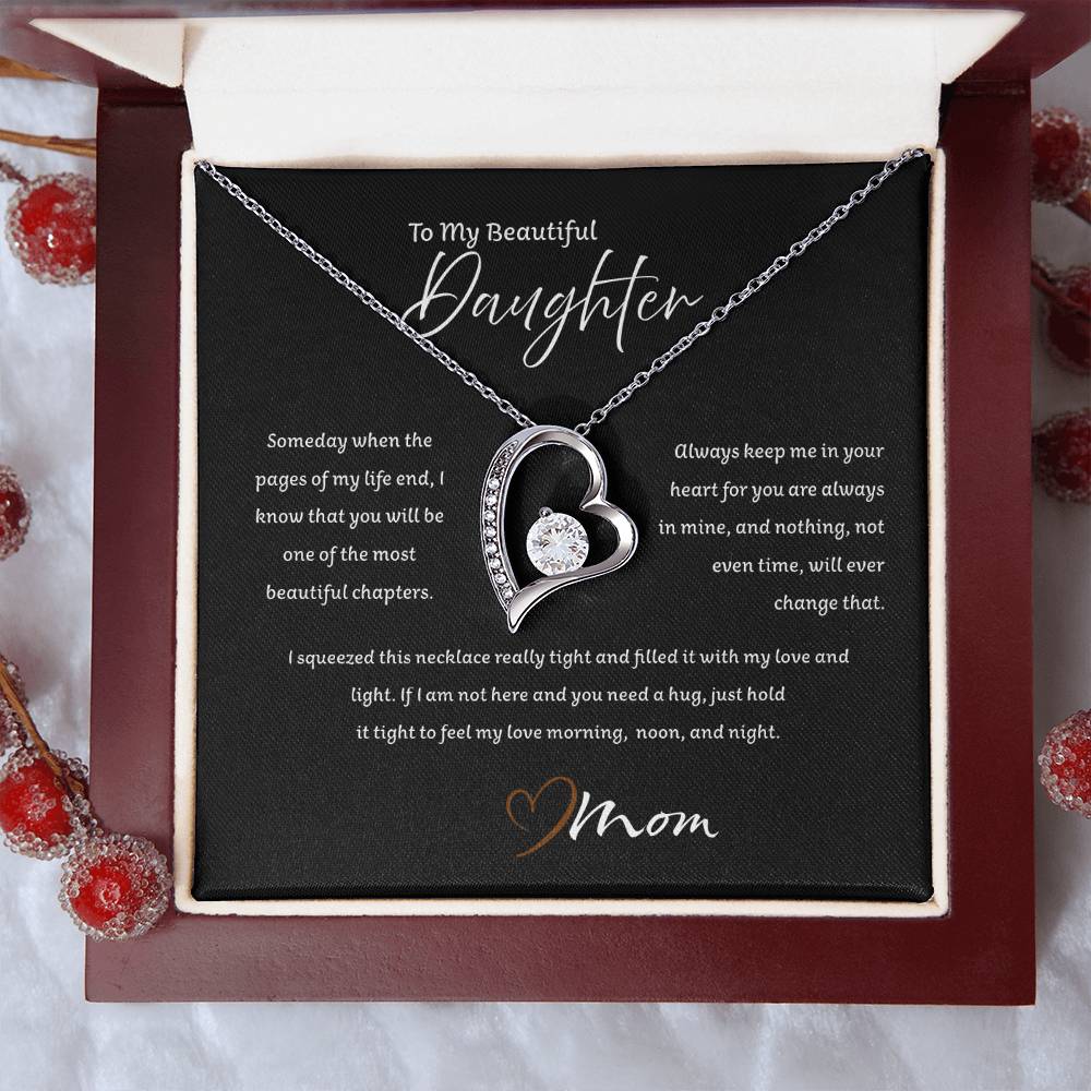 Pendant Love Necklace to Daughter from Mom