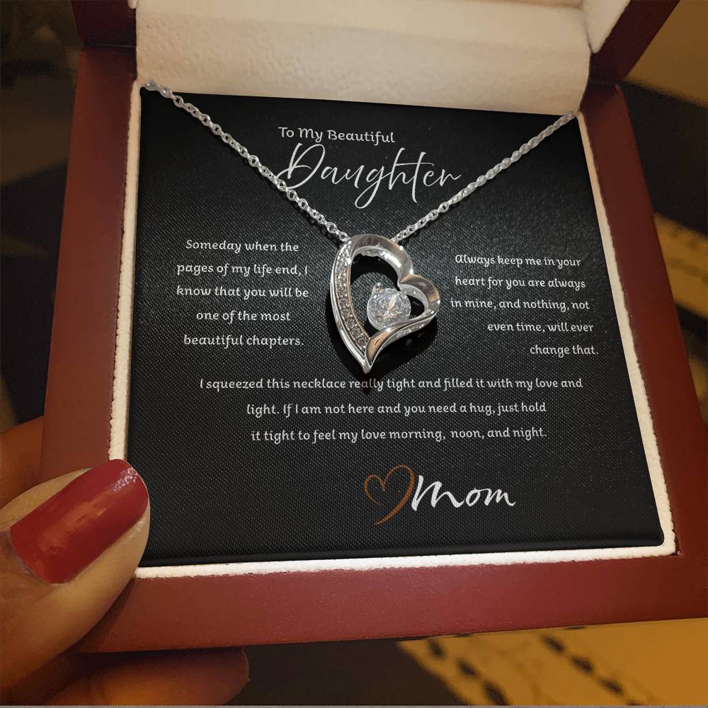 Pendant Love Necklace to Daughter from Mom