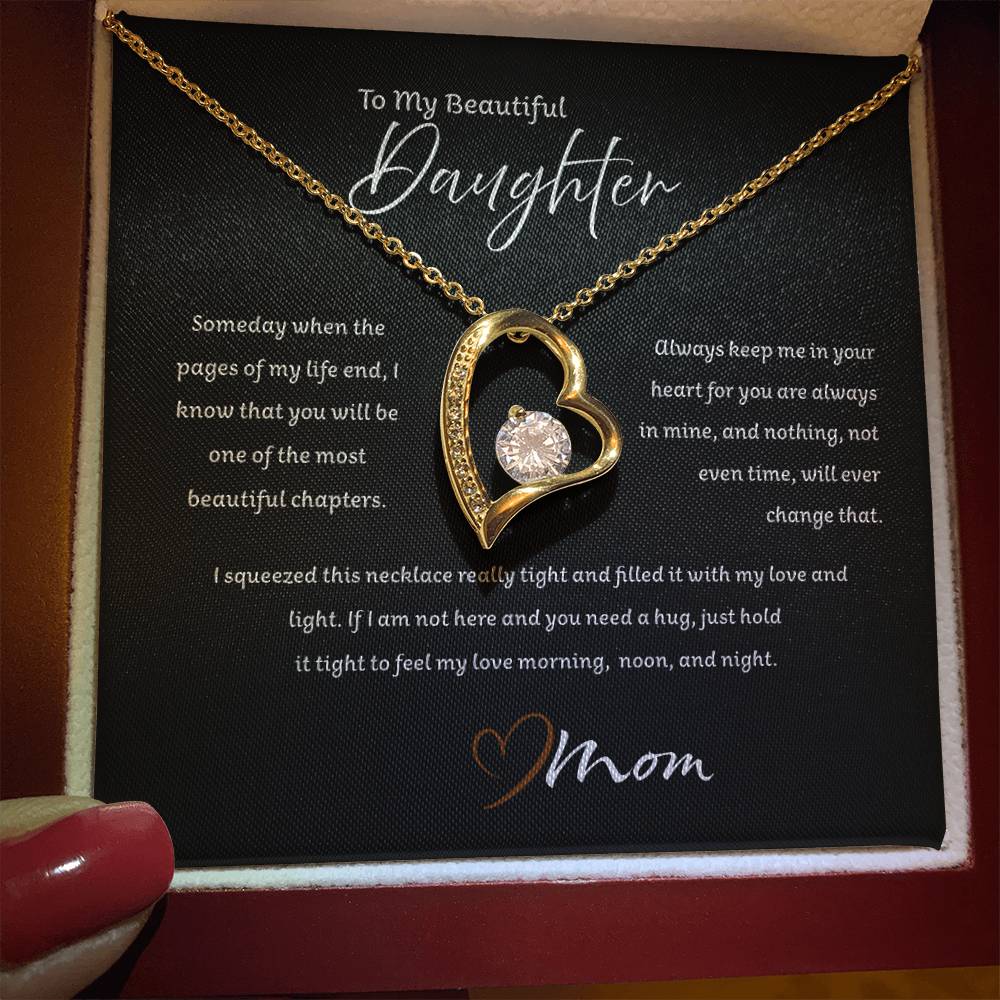 Pendant Love Necklace to Daughter from Mom