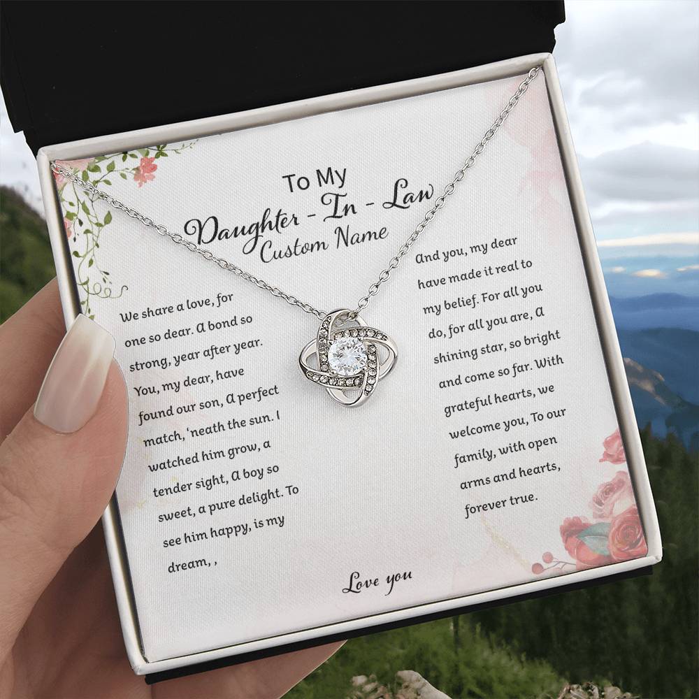 Customizable Daughter In Law Elegant Creative Pendant Necklace Holiday Christmas Wedding Gifts