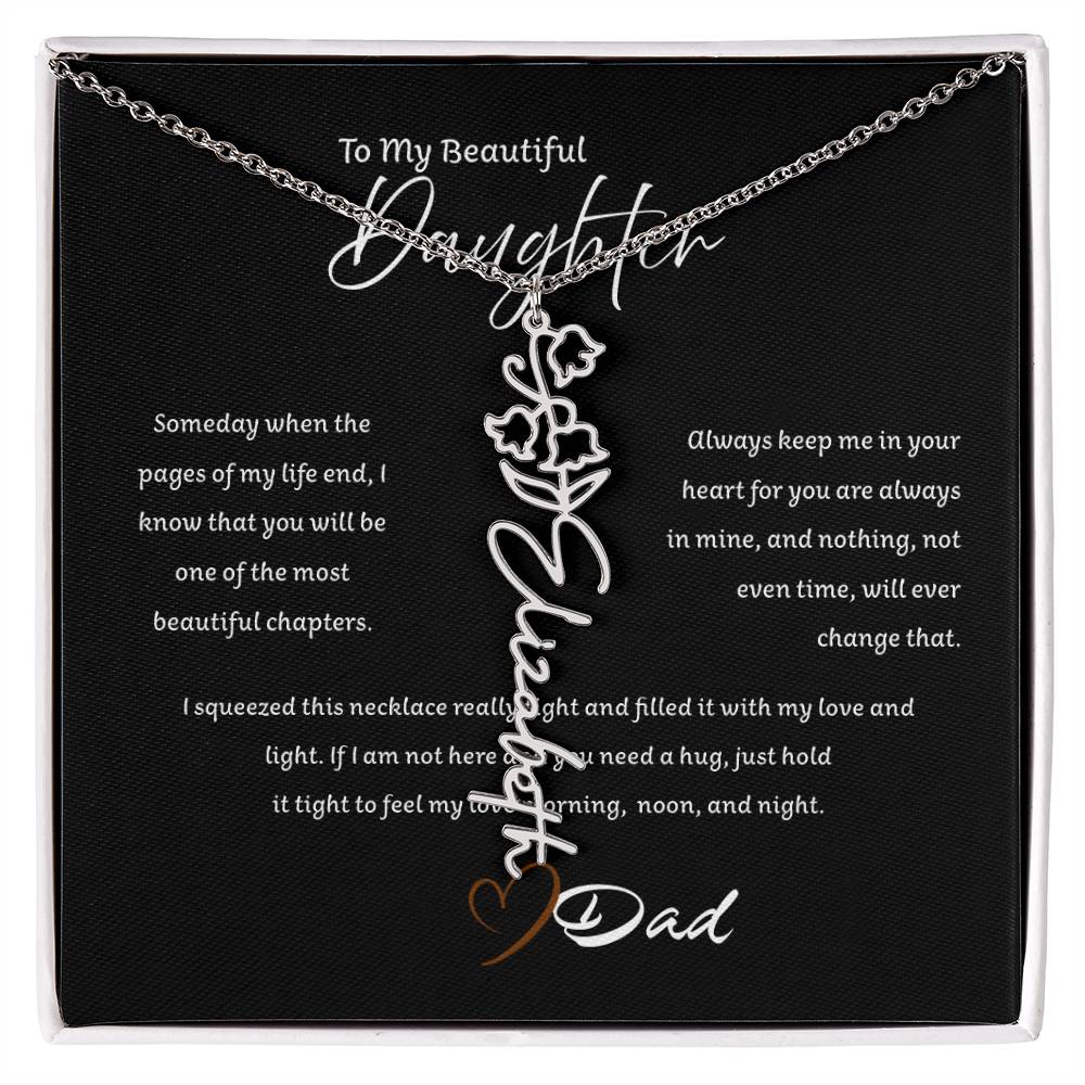 Personalized Name Necklace from Father