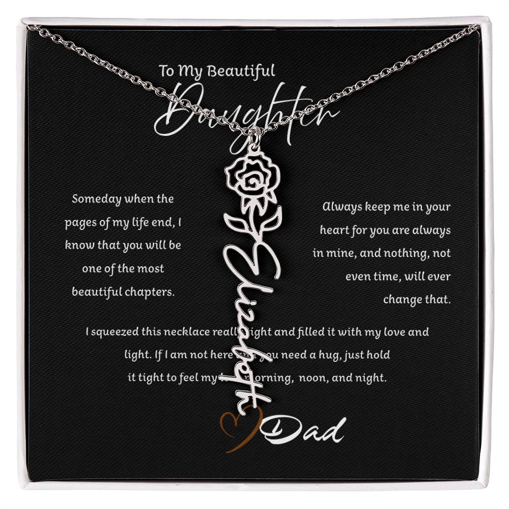 Personalized Name Necklace from Father