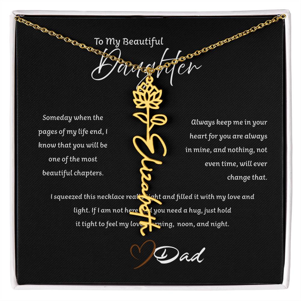 Personalized Name Necklace from Father