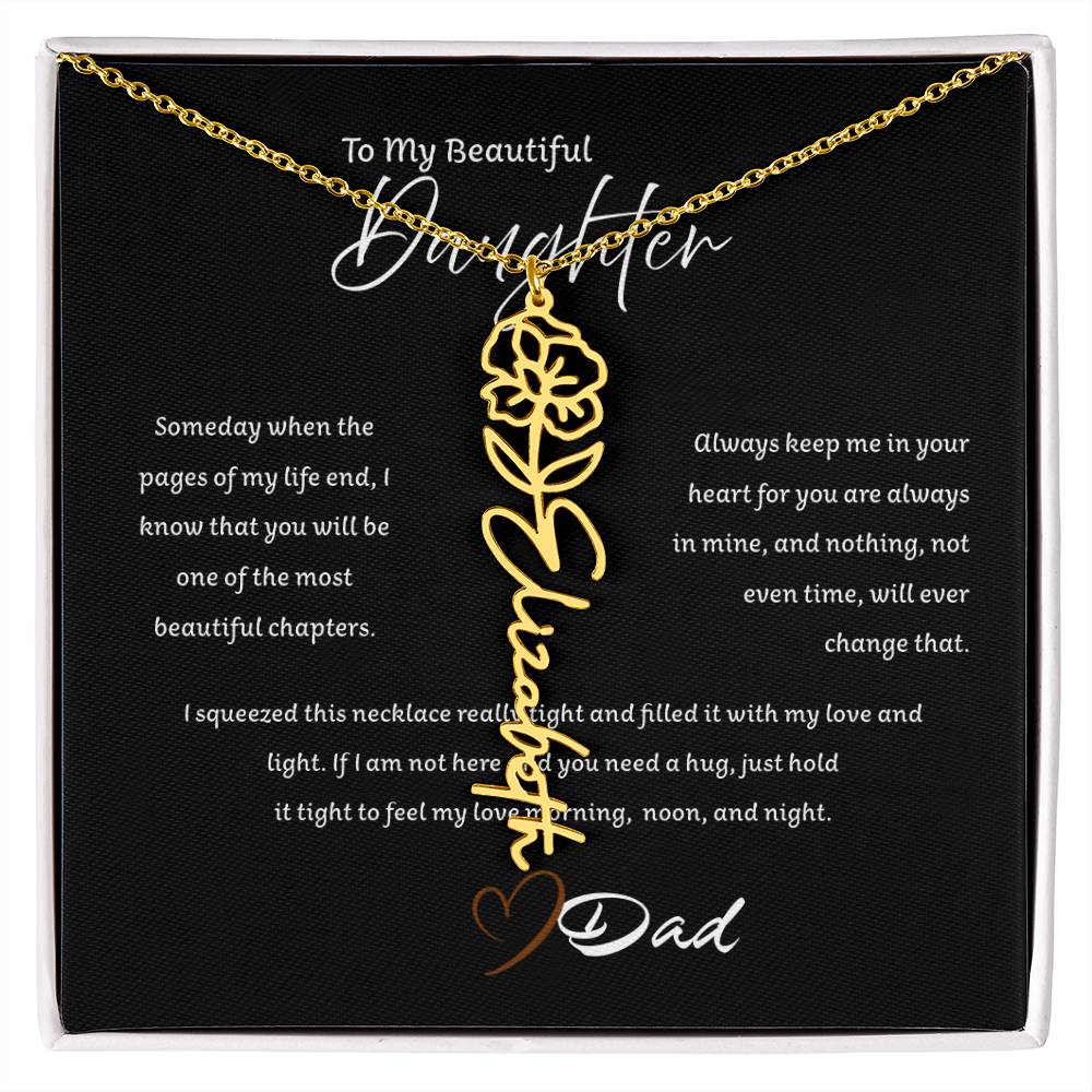 Personalized Name Necklace from Father