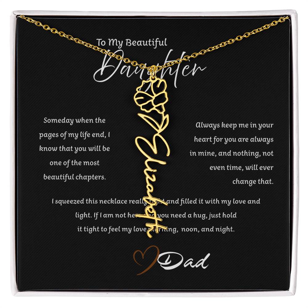 Personalized Name Necklace from Father