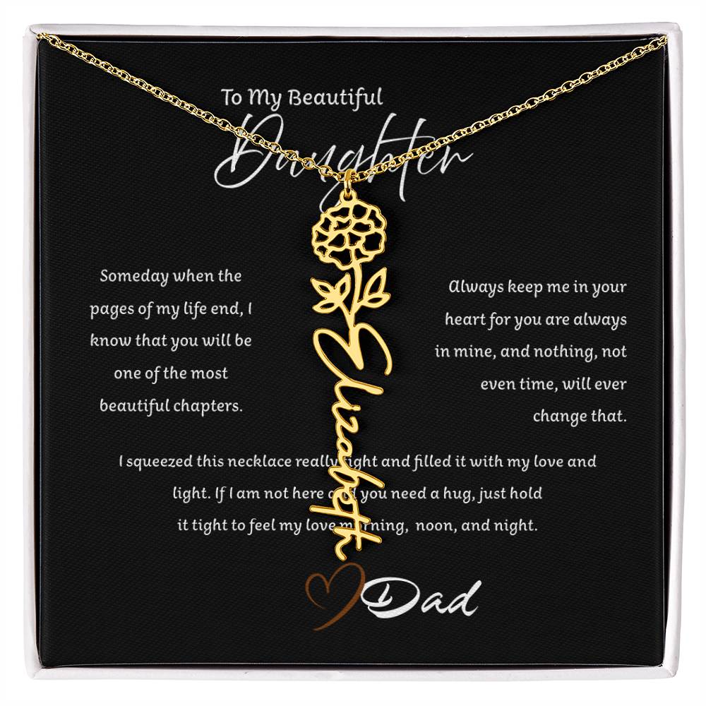 Personalized Name Necklace from Father