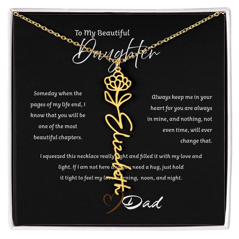 Personalized Name Necklace from Father