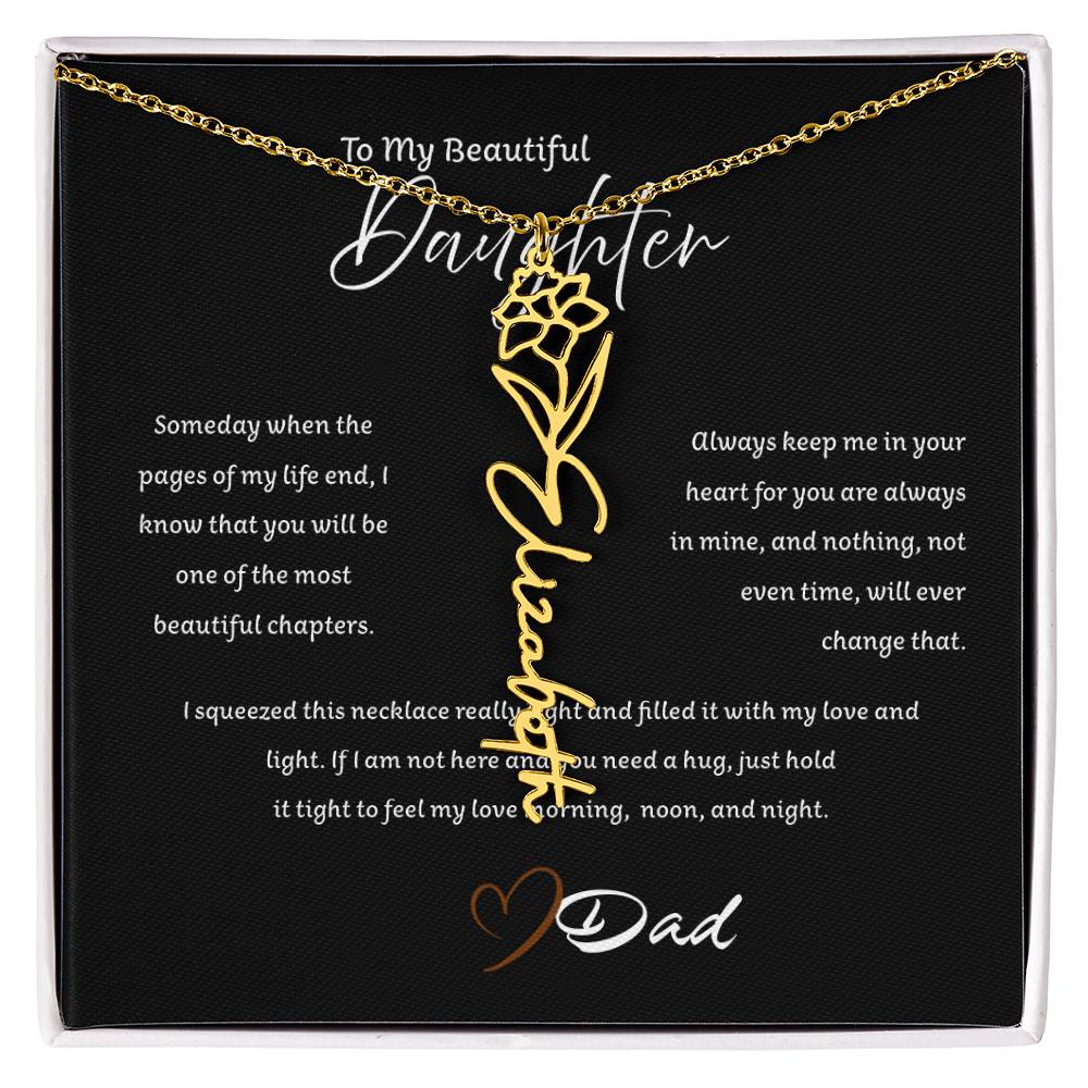 Personalized Name Necklace from Father