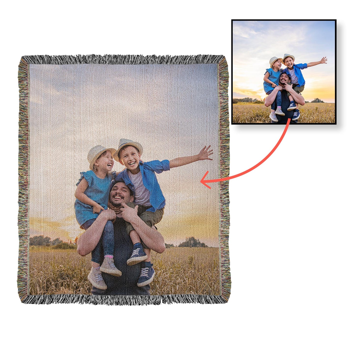 Create a personalized family heirloom blanket! Great gift for your loved ones!