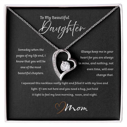 Pendant Love Necklace to Daughter from Mom