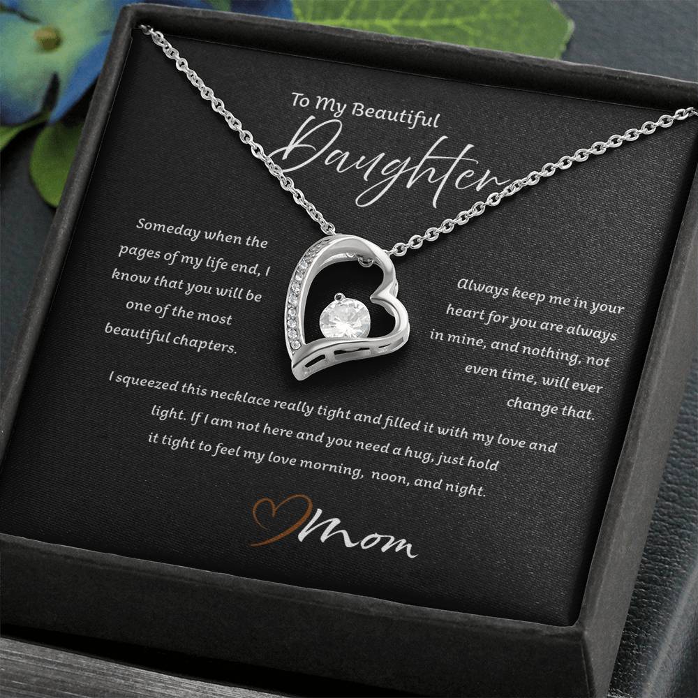 Pendant Love Necklace to Daughter from Mom