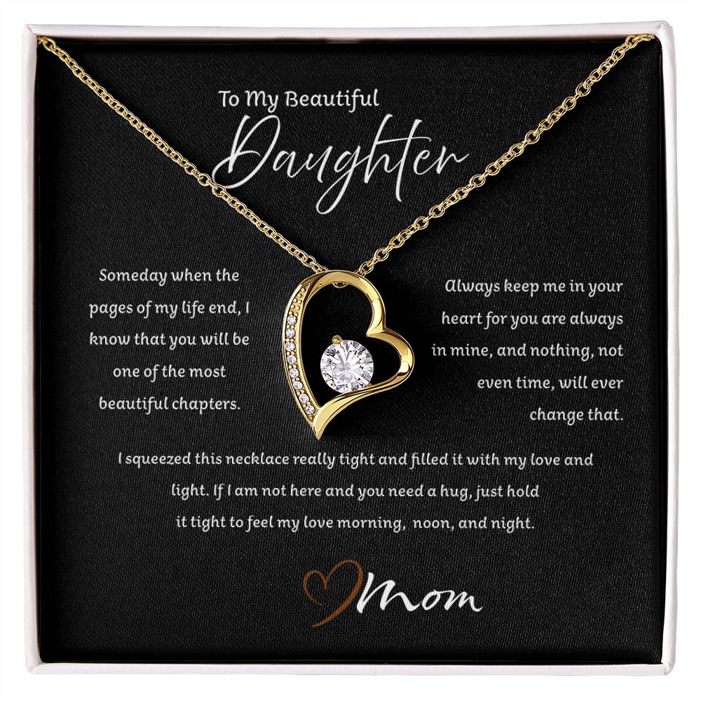 Pendant Love Necklace to Daughter from Mom